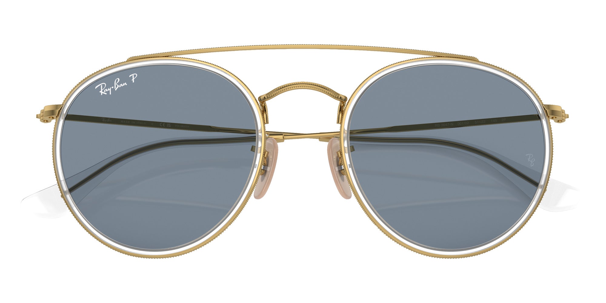 Ray-Ban RB3647N Round Double Bridge 001/02 51 - Arista Gold #id:rb3647n00102_s:100125