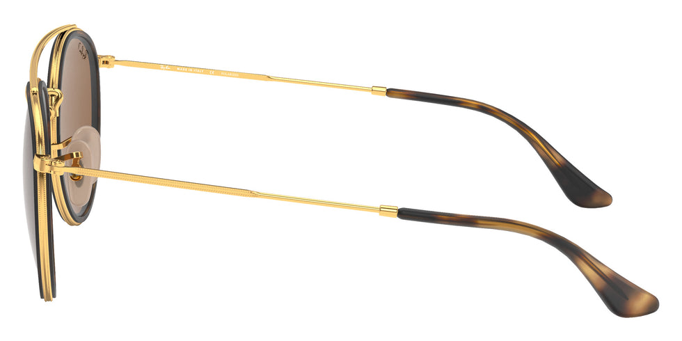 Ray-Ban RB3647N Round Double Bridge 001/57 51 - Arista Gold / B-15 Brown Polarized #id:rb3647n00157_s:100110
