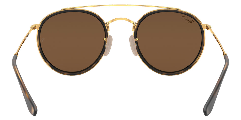 Ray-Ban RB3647N Round Double Bridge 001/57 51 - Arista Gold / B-15 Brown Polarized #id:rb3647n00157_s:100115