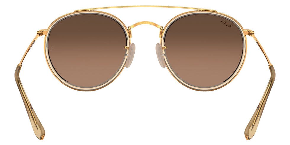 Ray-Ban RB3647N Round Double Bridge 912443 51 - Arista Gold / Brown Gradient #id:rb3647n912443_s:102115