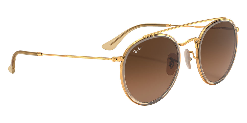 Ray-Ban RB3647N Round Double Bridge 912443 51 - Arista Gold / Brown Gradient #id:rb3647n912443_s:102120