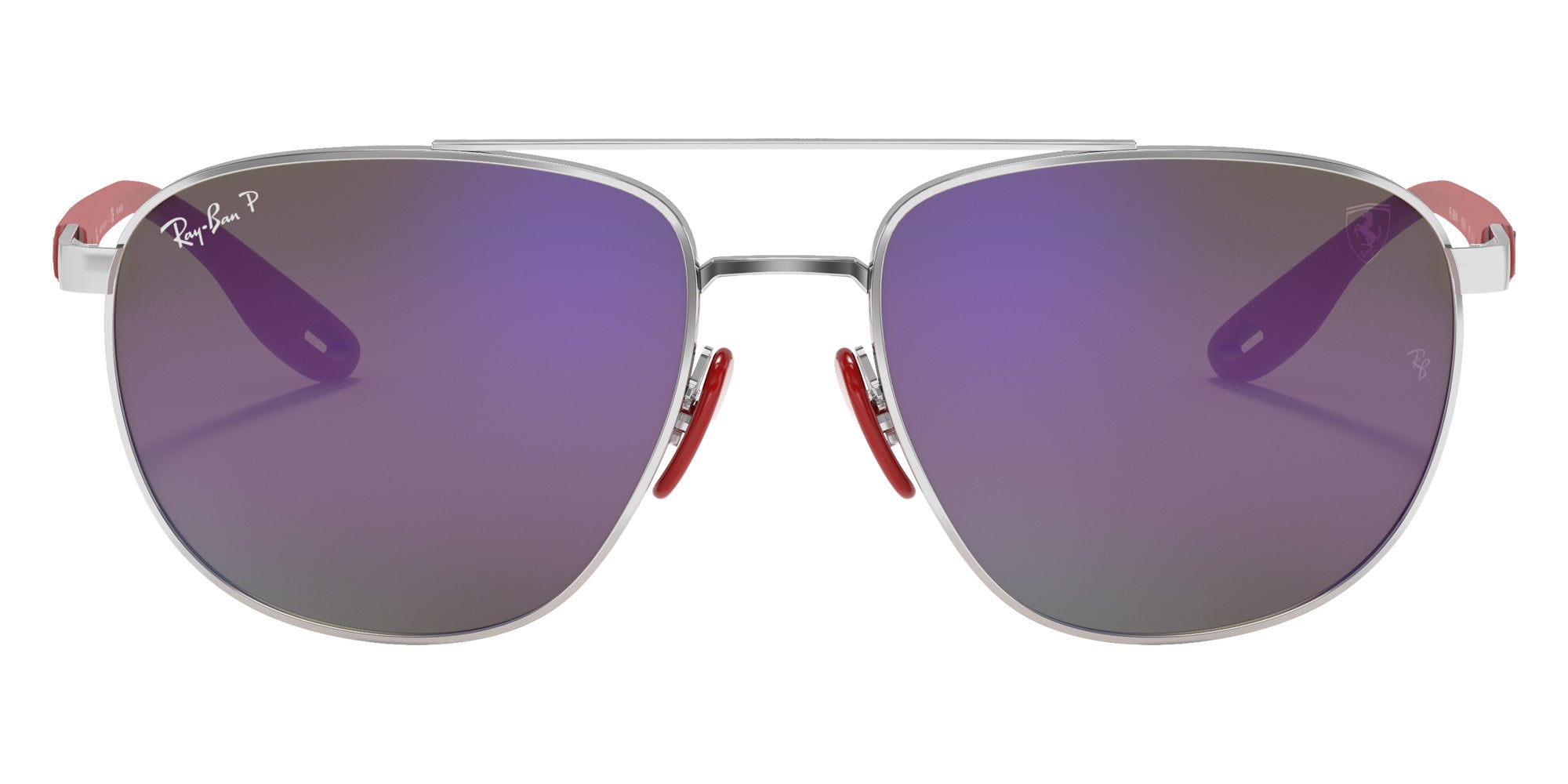 Ray-Ban RB3659M Scuderia Ferrari F031H0 57 - Silver / Blue Mirrored Polarized #id:rb3659mf031h0_s:100100
