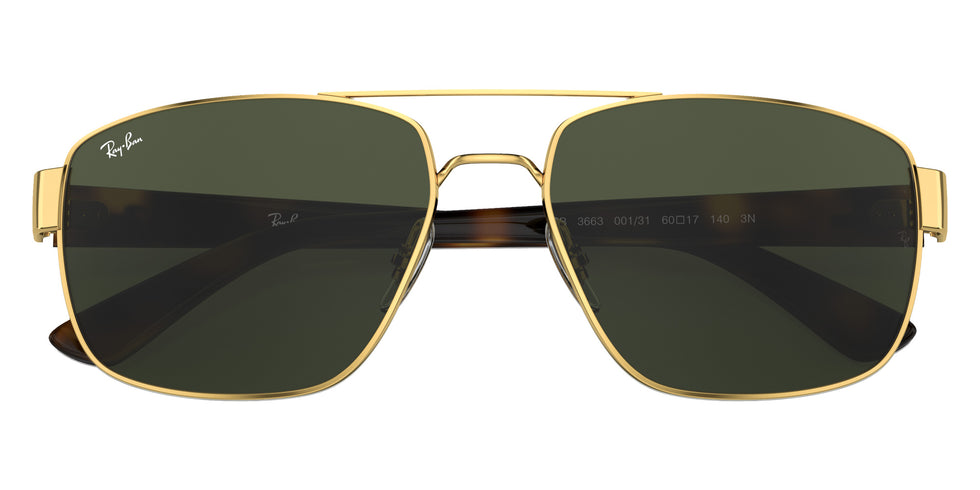 Ray-Ban RB3663 001/31 60 - Arista Gold / G-15 Green #id:rb366300131_s:100125