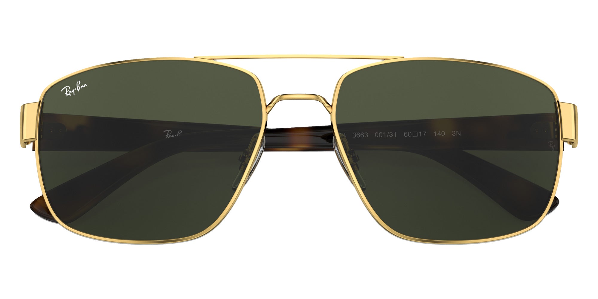 Ray-Ban RB3663 001/31 60 - Arista Gold / G-15 Green #id:rb366300131_s:100125