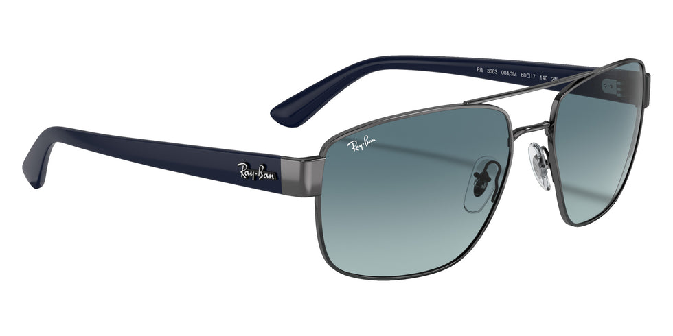 Ray-Ban RB3663 004/3M 60 - Gunmetal / Blue Gradient Gray #id:rb36630043m_s:104120