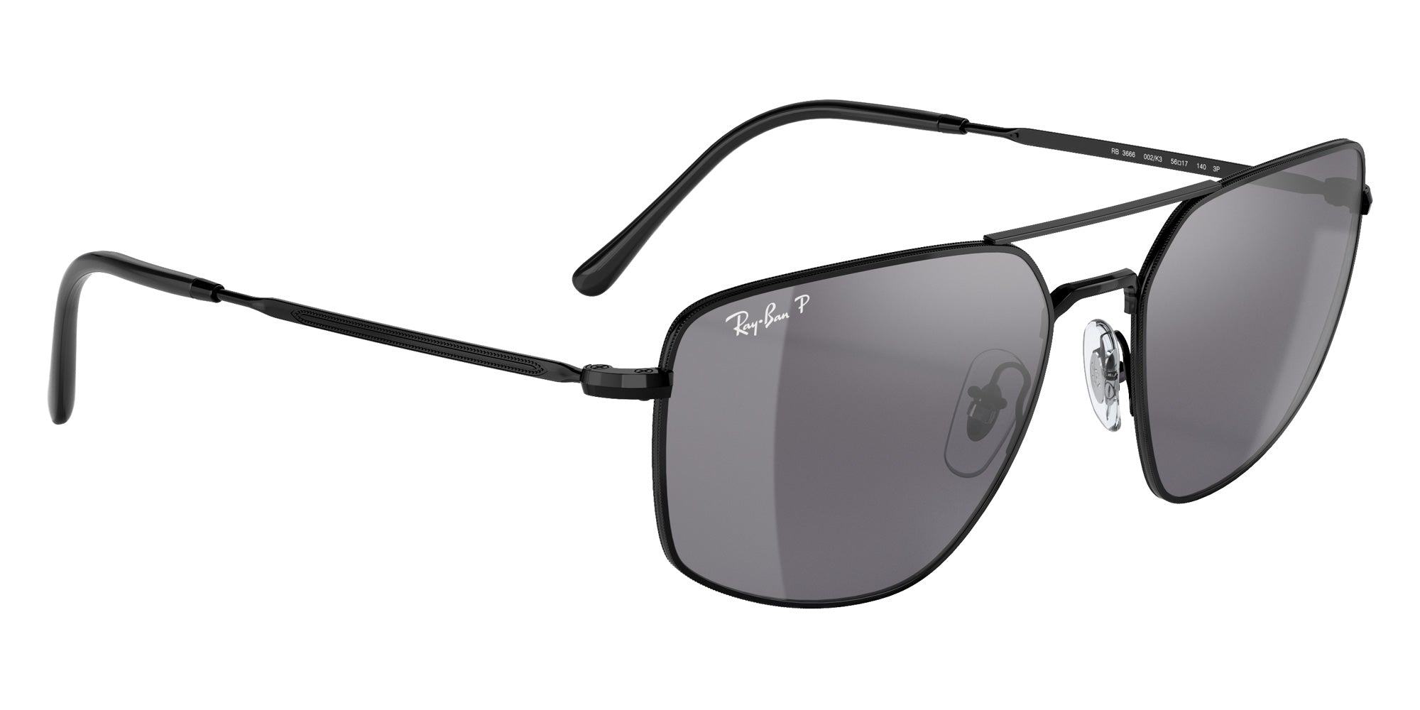 Ray-Ban RB3666 002/K3 56 - Black / Silver Mirrored Polarized #id:rb3666002k3_s:100120