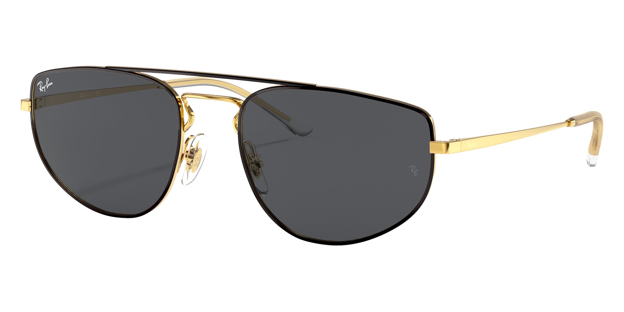 Ray-Ban RB3668 905487 55 - Black On Gold / Dark Gray #id:rb3668905487_s:100105