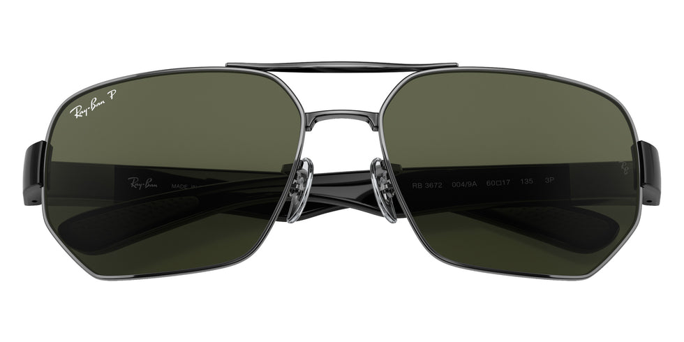Ray-Ban RB3672 004/9A 60 - Gunmetal / G-15 Green Polarized #id:rb36720049a_s:100125