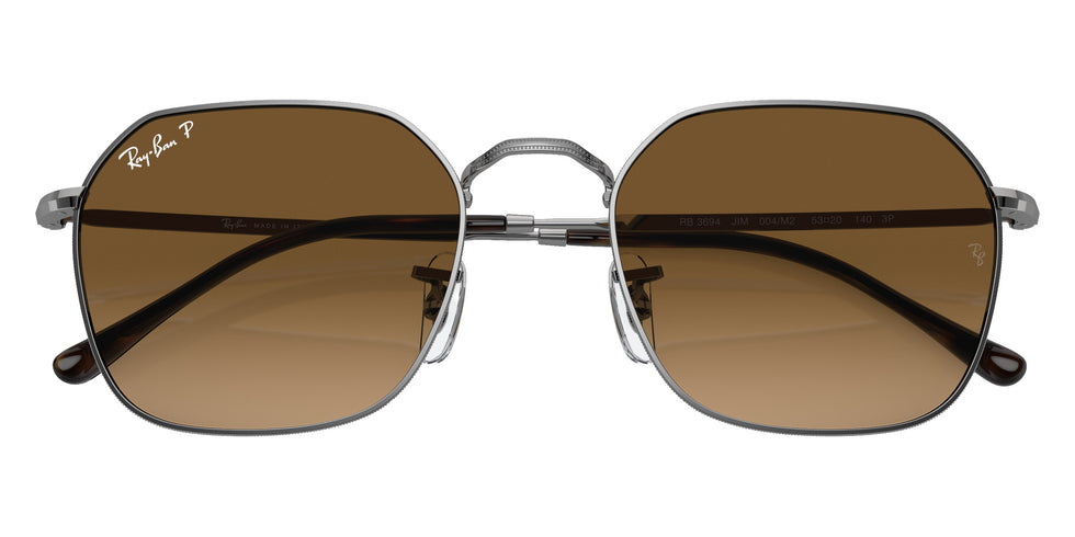 Ray-Ban RB3694 Jim 004/M2 53 - Gunmetal / Brown Polarized #id:rb3694004m2_s:100125