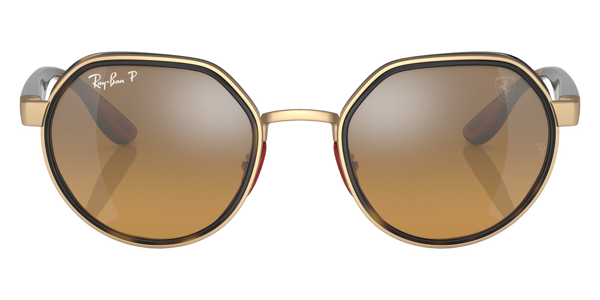 Ray-Ban RB3703M Scuderia Ferrari F076A2 51 - Gold / Brown/Gray Mirrored Polarized #id:rb3703mf076a2_s:102100