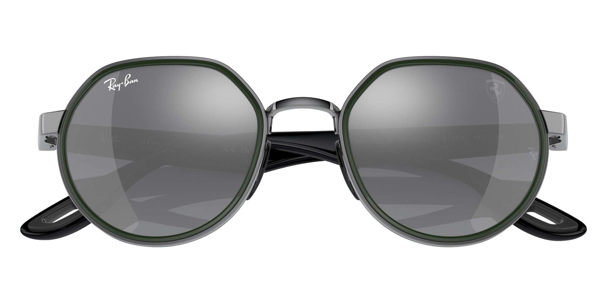 Ray-Ban RB3703M Scuderia Ferrari F0786G 51 - Gunmetal / Gray Mirrored Silver Gradient #id:rb3703mf0786g_s:104120