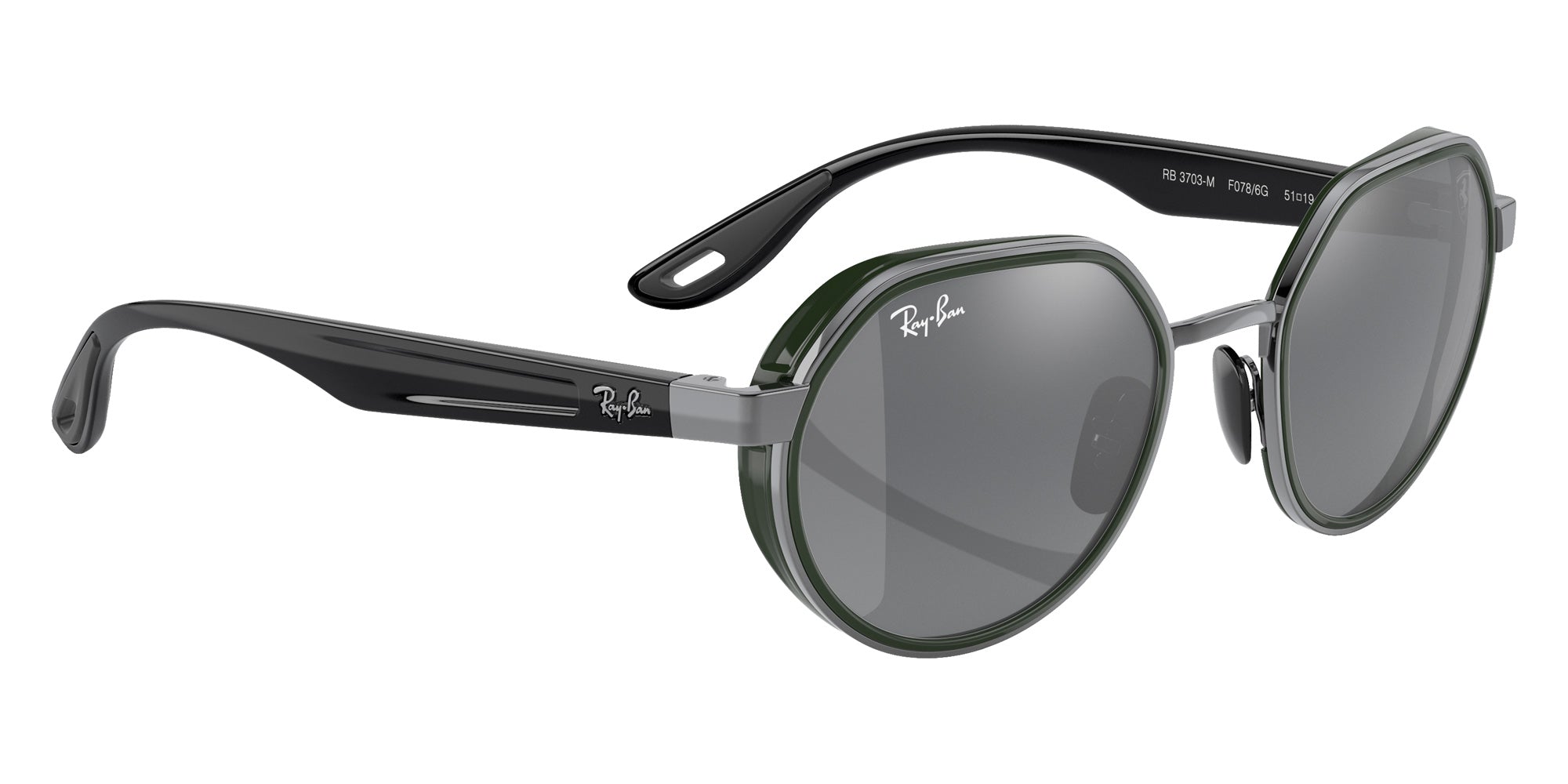 Ray-Ban RB3703M Scuderia Ferrari F0786G 51 - Gunmetal / Gray Mirrored Silver Gradient #id:rb3703mf0786g_s:104125