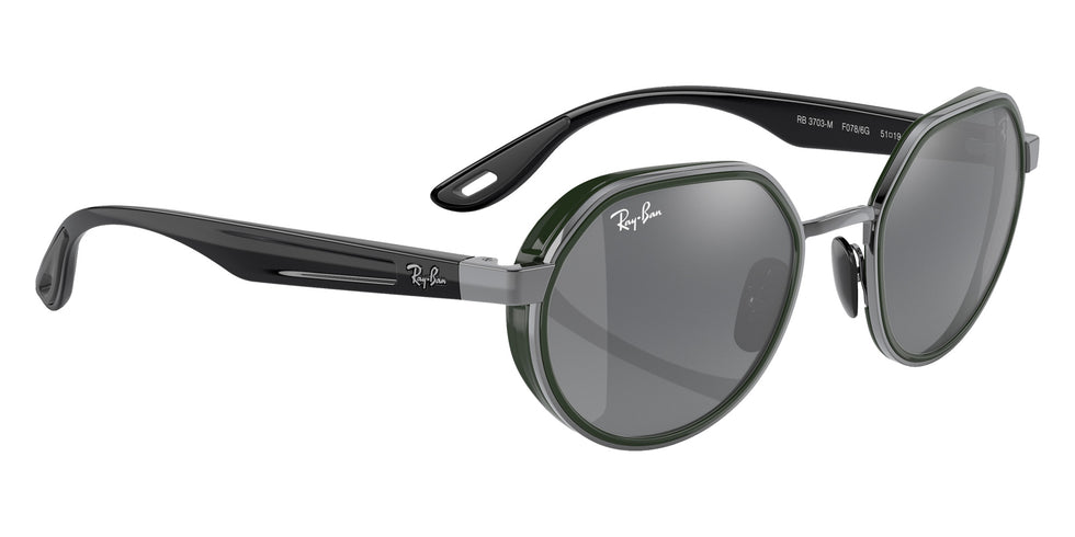 Ray-Ban RB3703M Scuderia Ferrari F0786G 51 - Gunmetal / Gray Mirrored Silver Gradient #id:rb3703mf0786g_s:104125