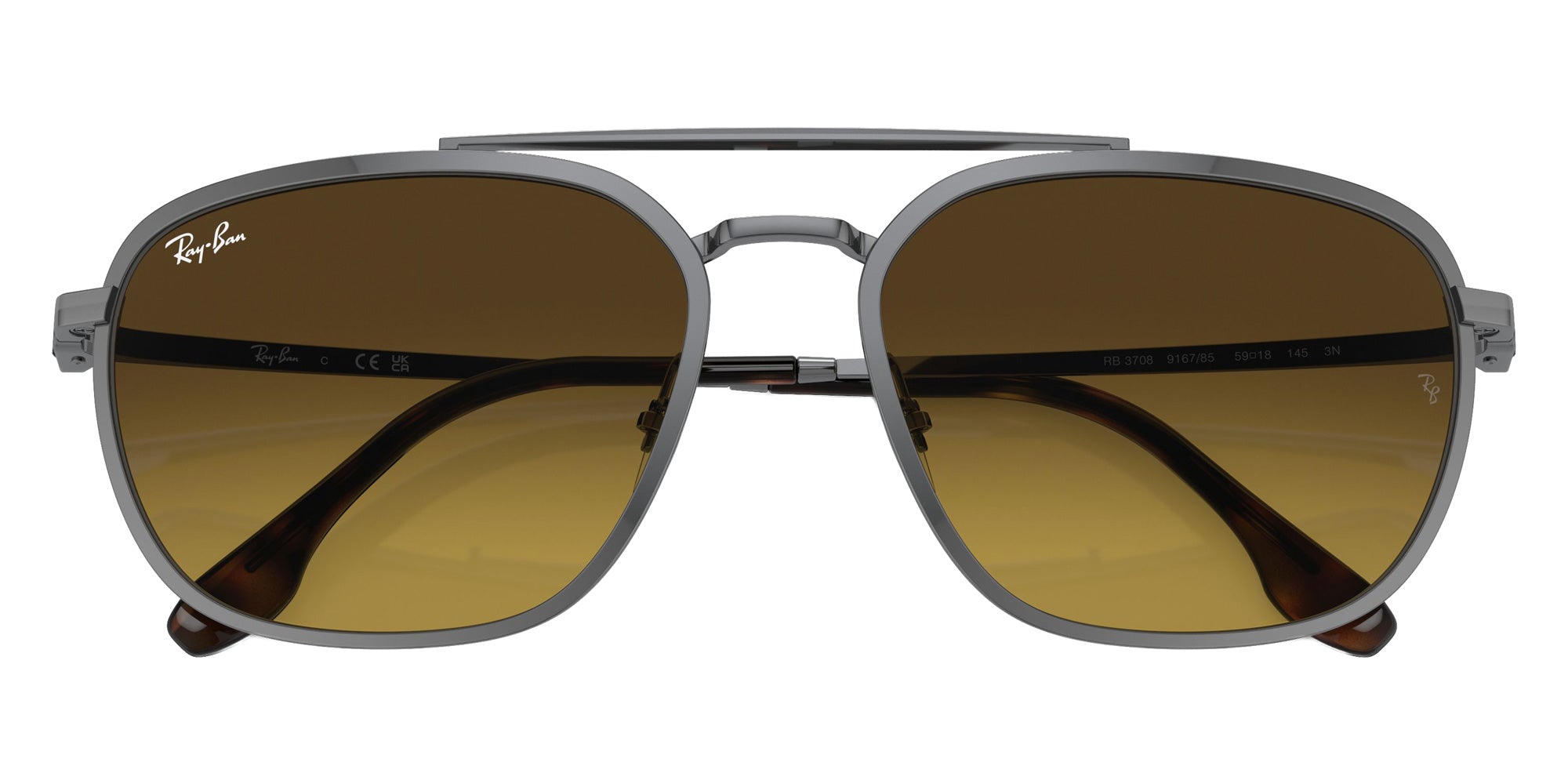Ray-Ban RB3708 916785 59 - Gunmetal / Brown #id:rb3708916785_s:100125