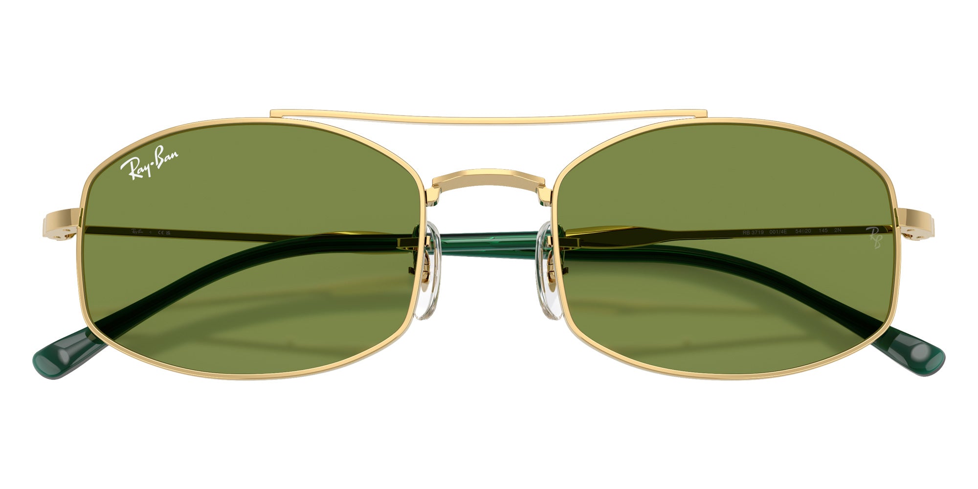 Ray-Ban RB3719 001/4E 54 - Arista Gold / Green #id:rb37190014e_s:100125