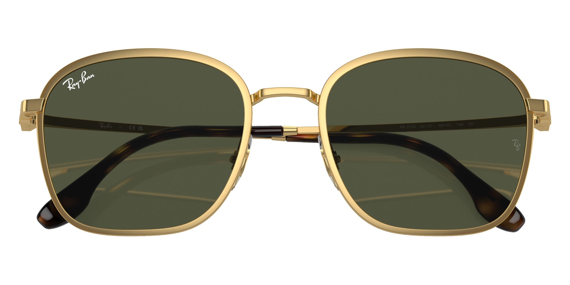 Ray-Ban RB3720 001/31 55 - Arista Gold / Green #id:rb372000131_s:100125