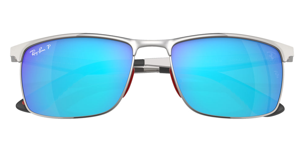 Ray-Ban RB3726M Scuderia Ferrari F007A1 57 - Silver / Blue Mirrored Polarized #id:rb3726mf007a1_s:100125