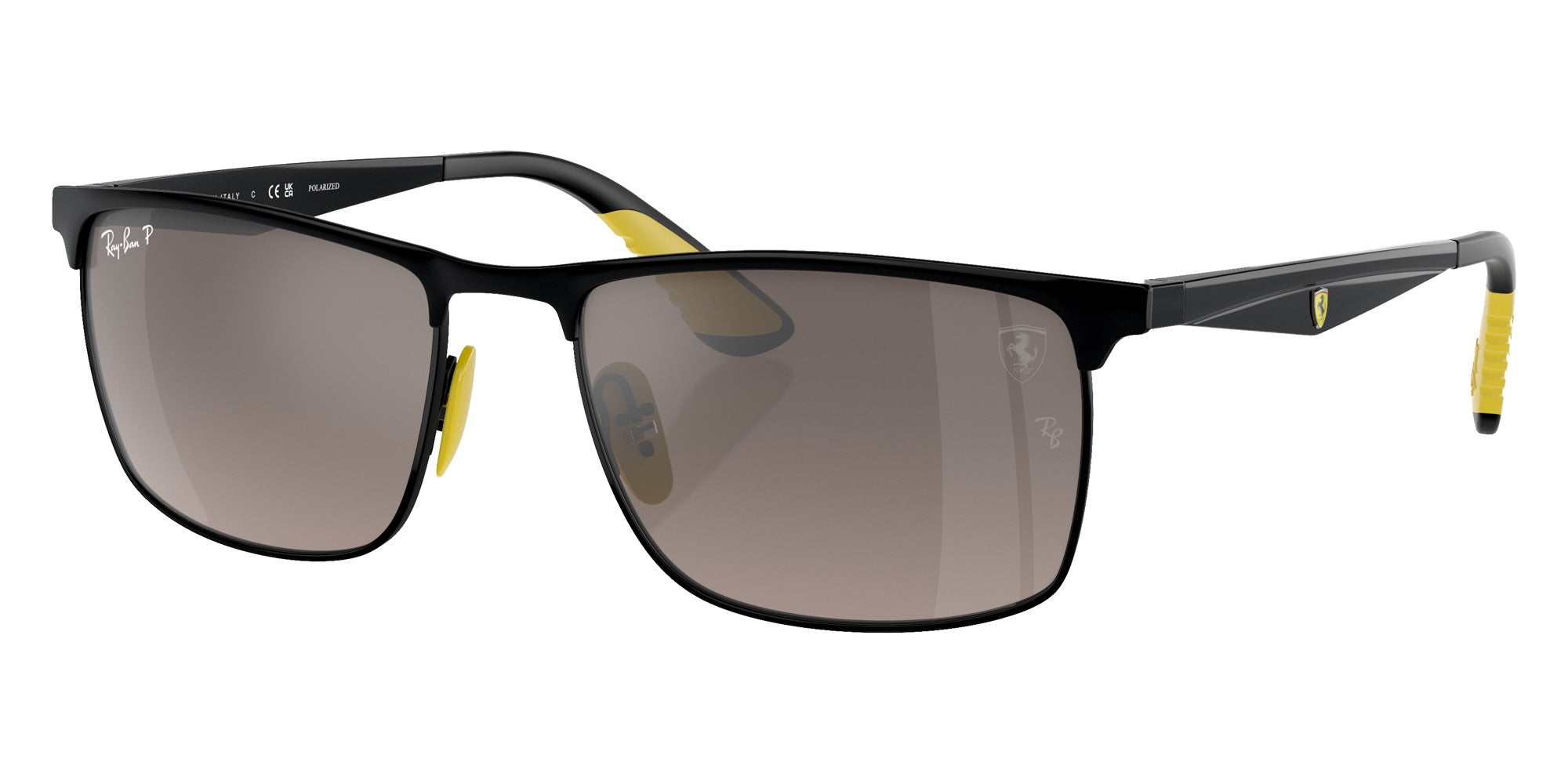 Ray-Ban RB3726M Scuderia Ferrari F0885J 57 - Black on Black / Gray Mirrored Polarized #id:rb3726mf0885j_s:104105