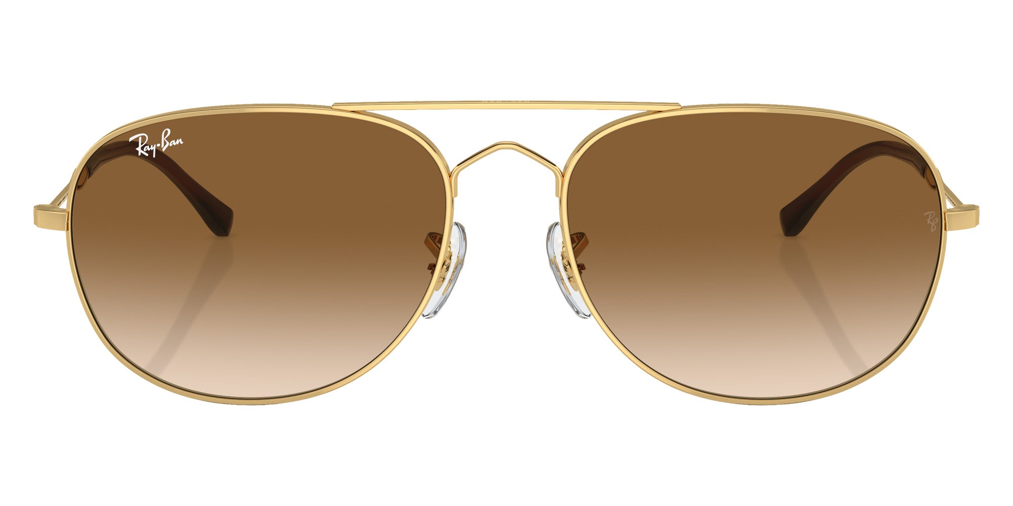 Ray-Ban RB3735 Bain Bridge 001/51 57 - Arista Gold / Clear and Brown #id:rb373500151_s:100100
