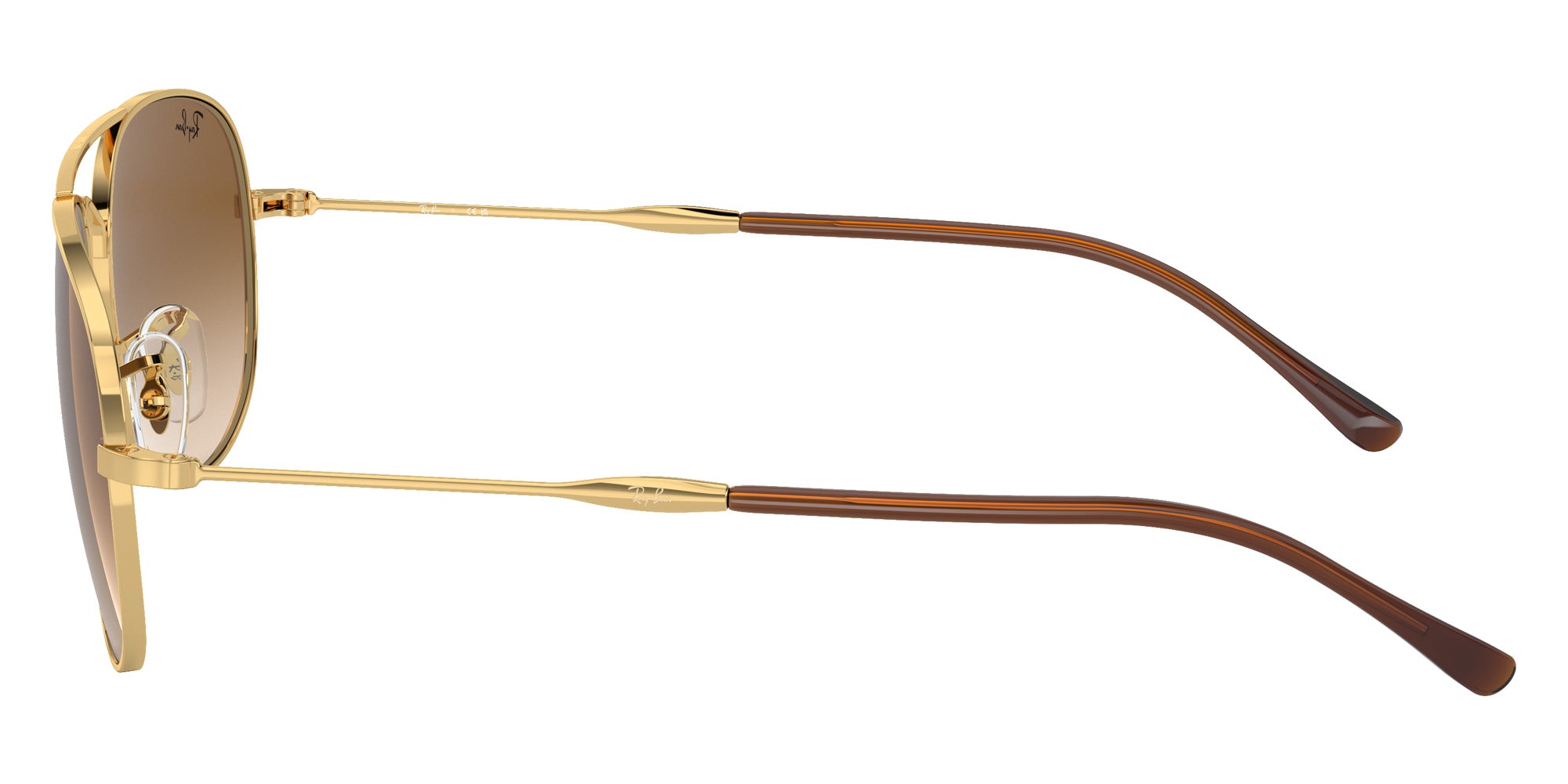 Ray-Ban RB3735 Bain Bridge 001/51 57 - Arista Gold / Clear and Brown #id:rb373500151_s:100110