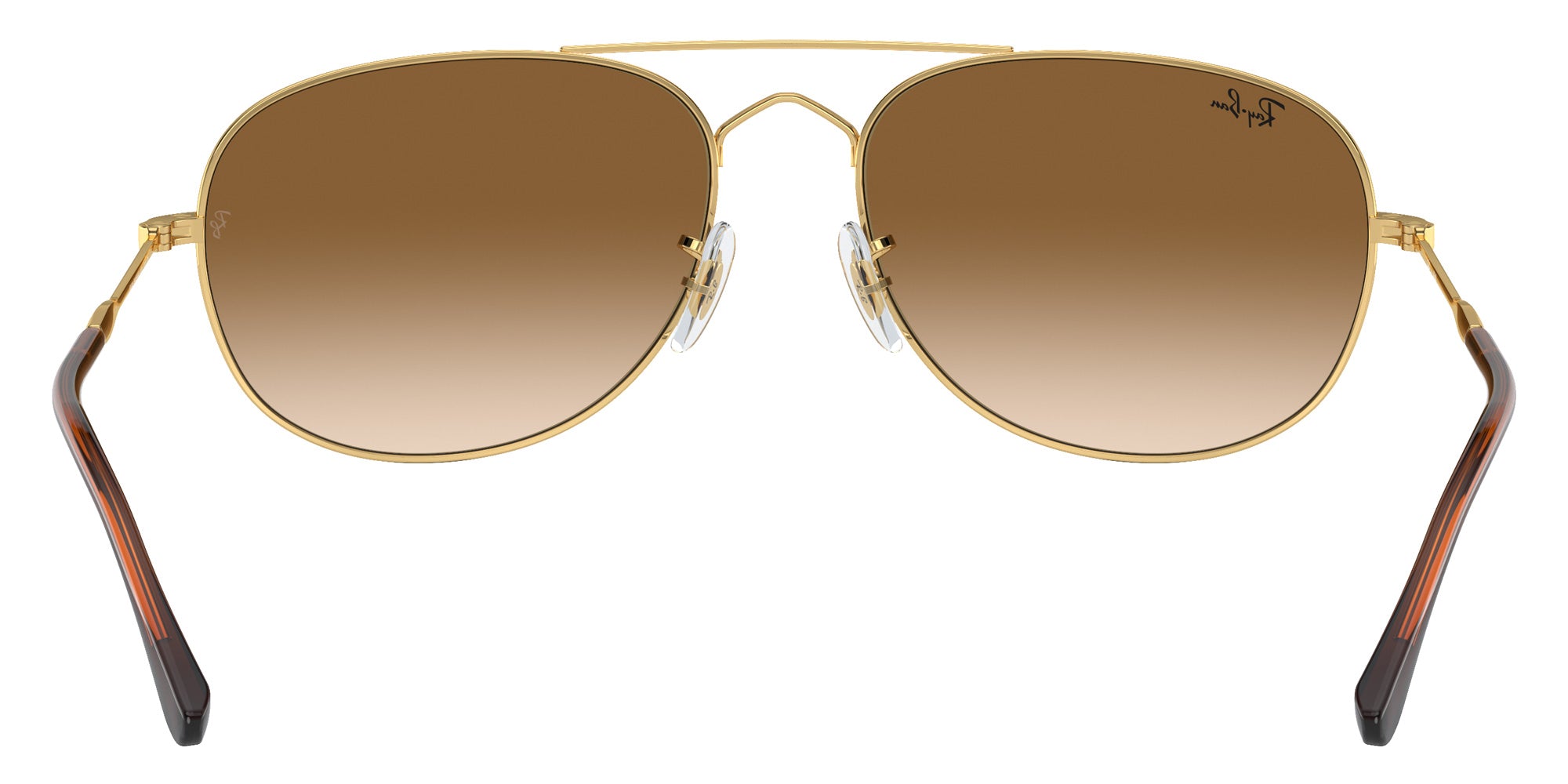 Ray-Ban RB3735 Bain Bridge 001/51 57 - Arista Gold / Clear and Brown #id:rb373500151_s:100115