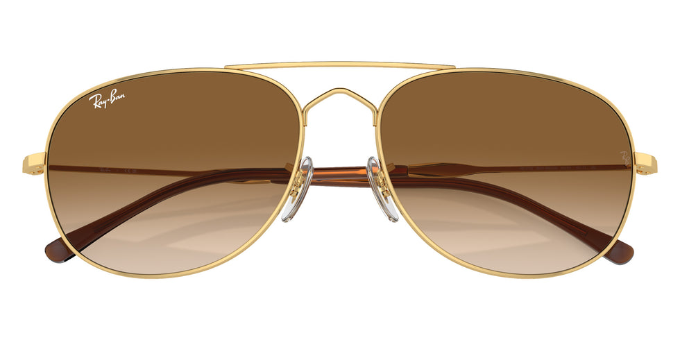 Ray-Ban RB3735 Bain Bridge 001/51 57 - Arista Gold / Clear and Brown #id:rb373500151_s:100125