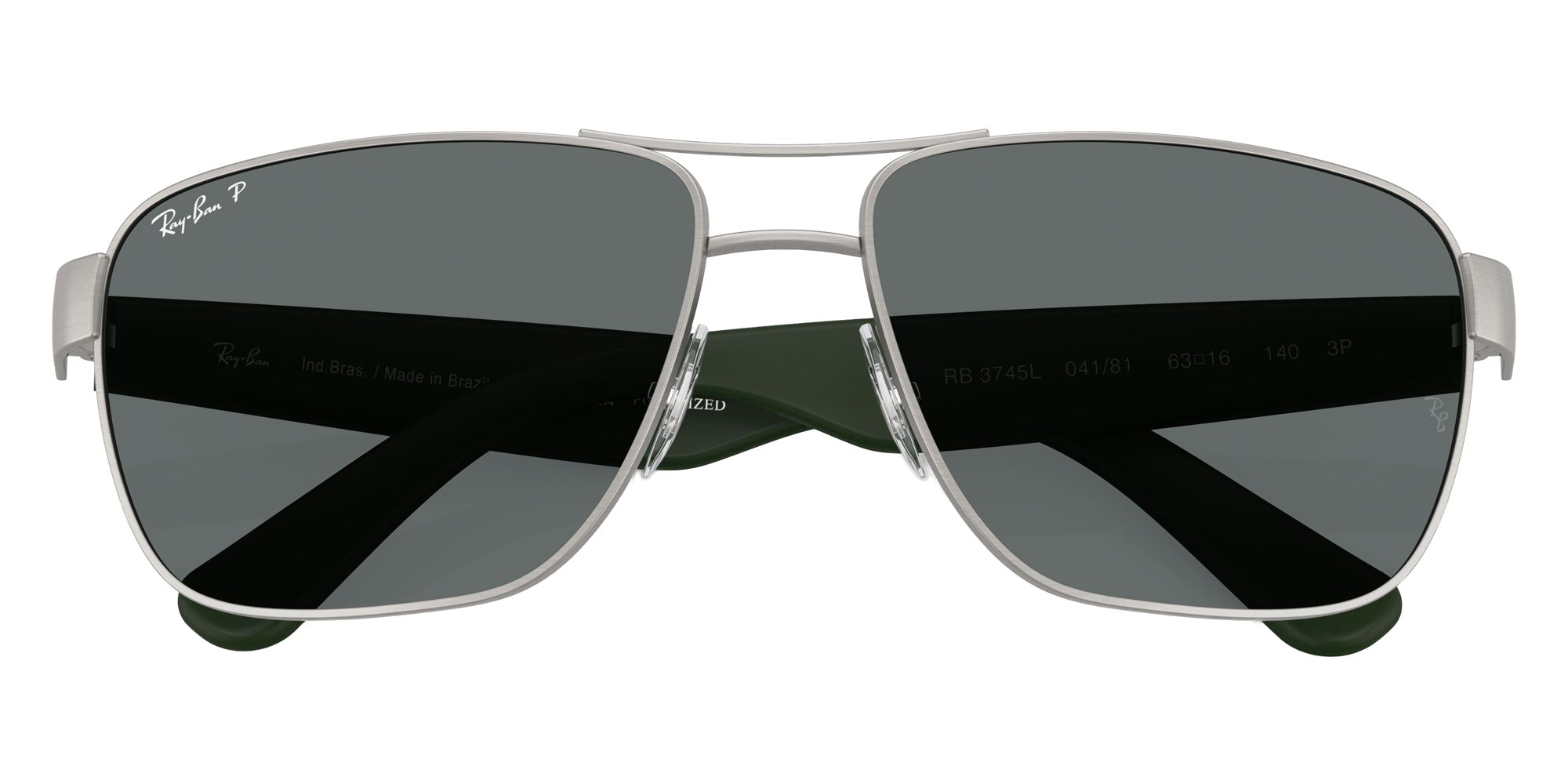 Ray-Ban RB3745L 041/81 63 - Brushed Gunmetal / Dark Gray Polarized #id:rb3745l04181_s:104125