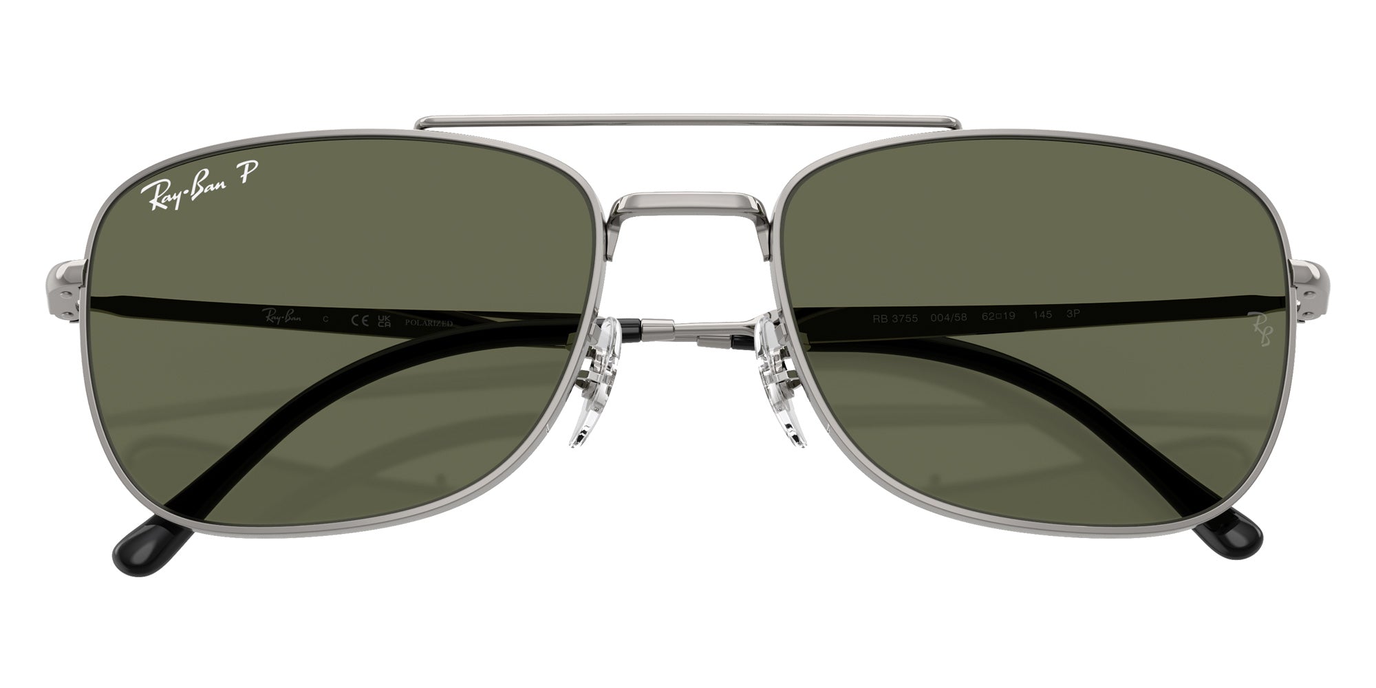 Ray-Ban RB3755 004/58 59 - Gunmetal / Green Polarized #id:rb375500458_s:104125