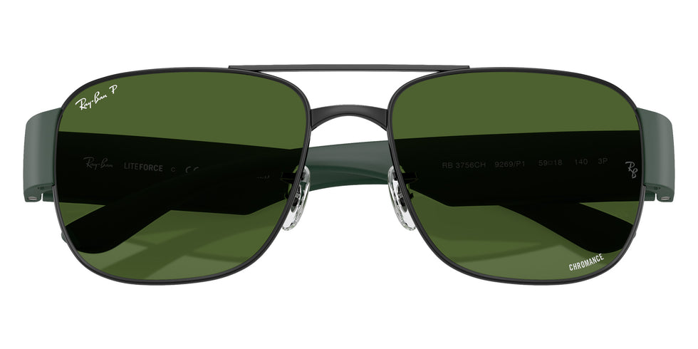 Ray-Ban RB3756CH Chromance 9269P1 56 - Black / Polarized Dark Green #id:rb3756ch9269p1_s:106125