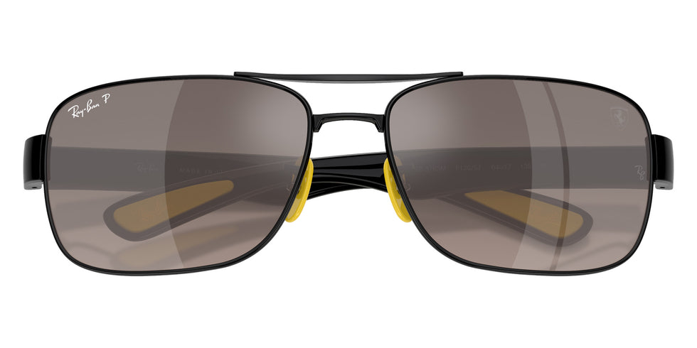 Ray-Ban RB3763M Scuderia Ferrari Chromance F1205J 64 - Black / Gray Mir Gray Gradient Polarized Mirrored #id:rb3763mf1205j_s:100125