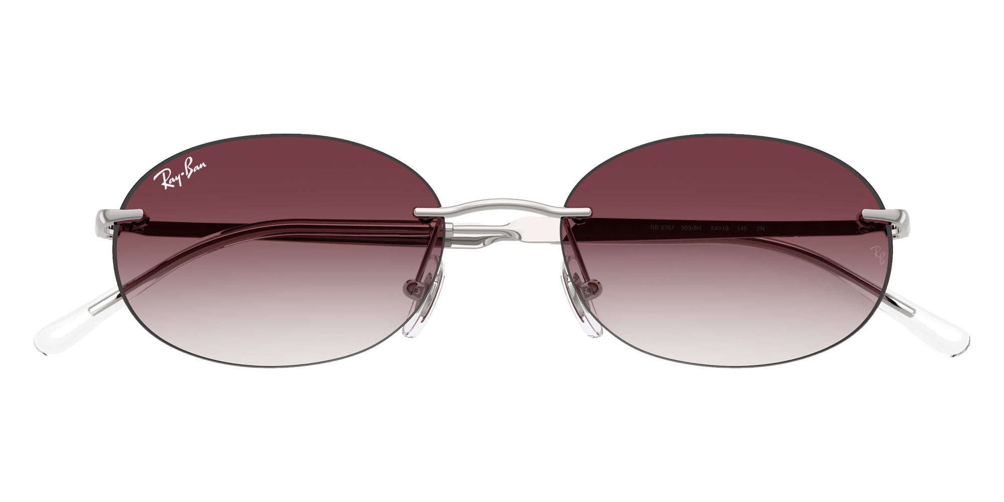 Ray-Ban RB3767 003/8H 54 - Silver / Clear Gradient Dark Violet #id:rb37670038h_s:108125