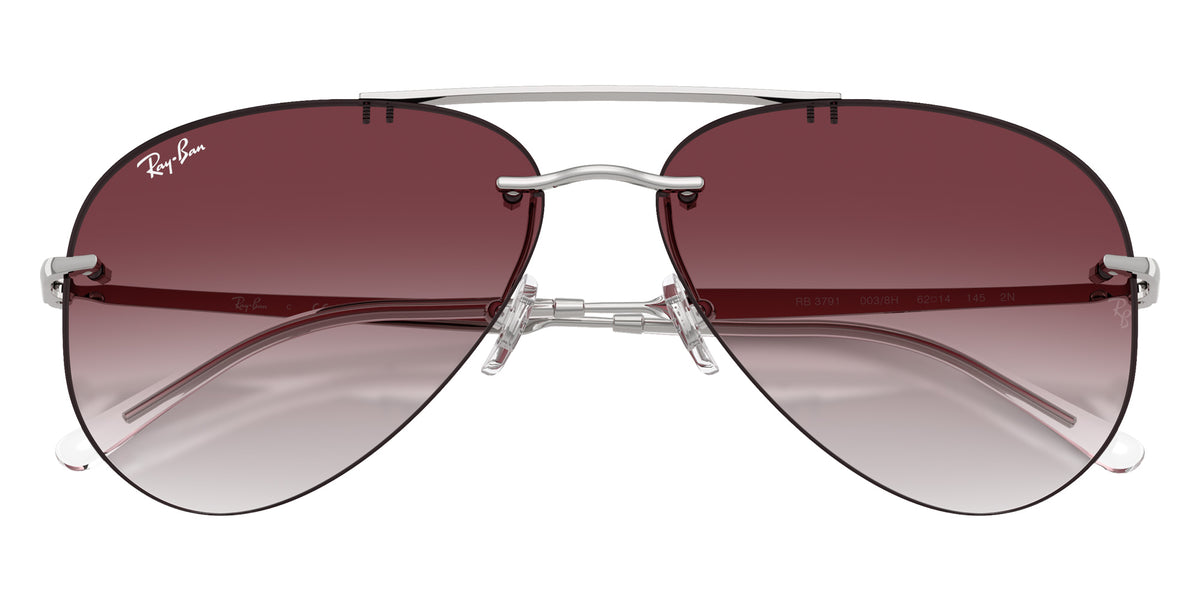 Ray-Ban RB3791 003/8H 59 - Silver / Clear Gradient Dark Violet #id:rb37910038h_s:116125