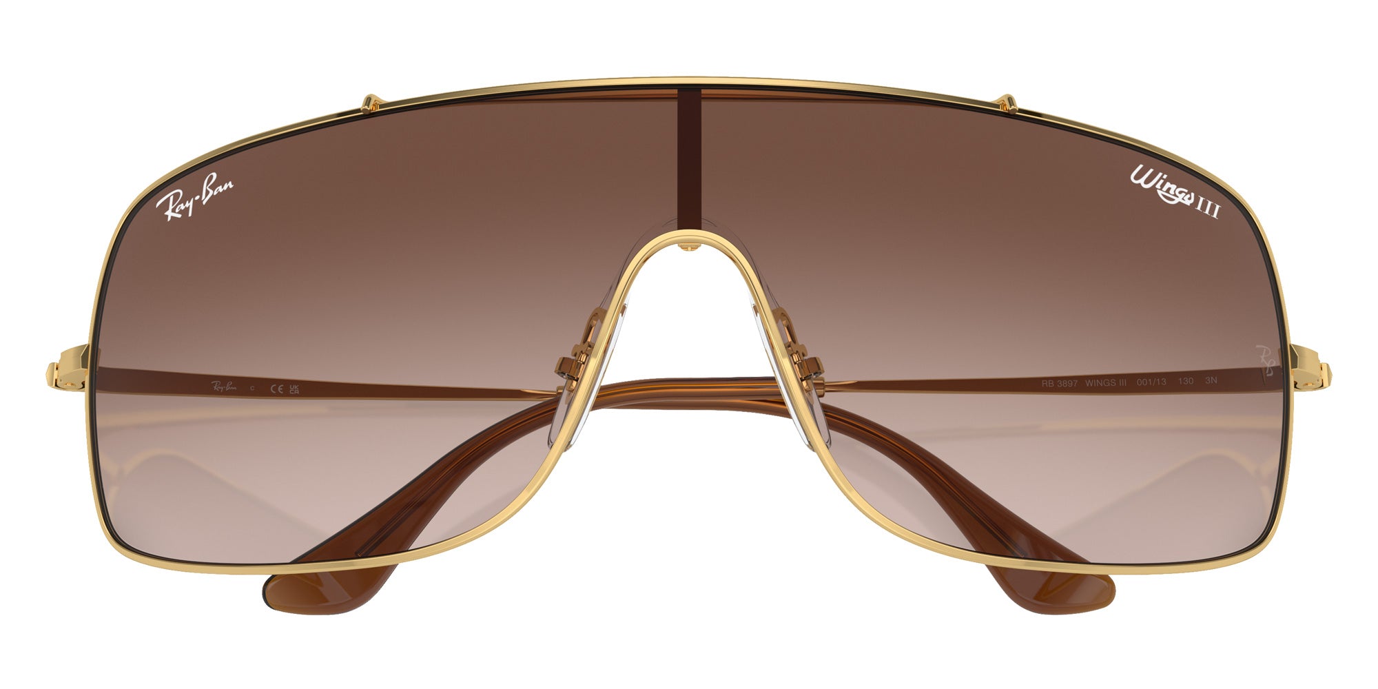 Ray-Ban RB3897 Wings III 001/13 136 - Arista Gold / Brown #id:rb389700113_s:100125