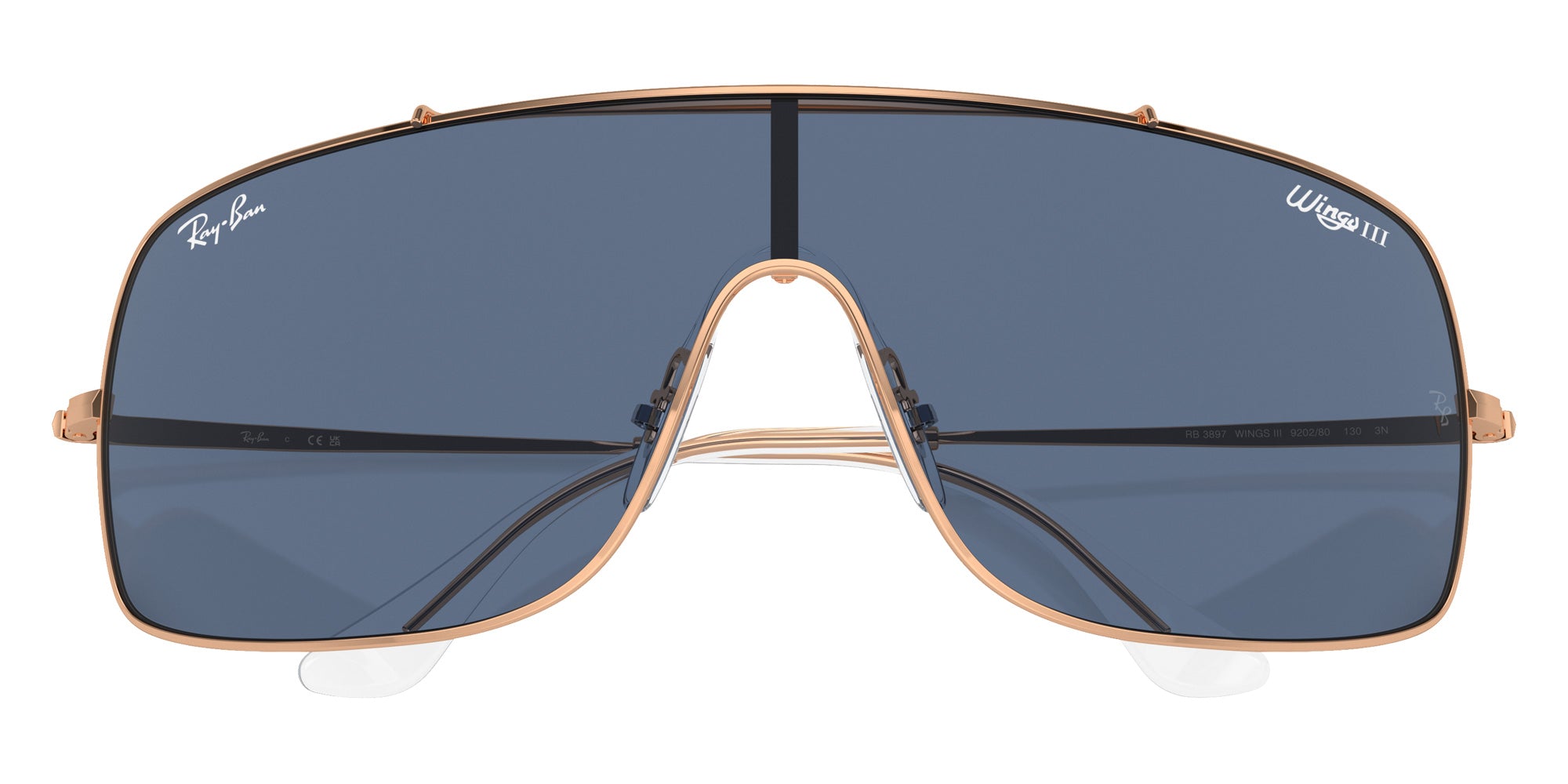 Ray-Ban RB3897 Wings III 920280 136 - Rose Gold / Dark Blue #id:rb3897920280_s:102125