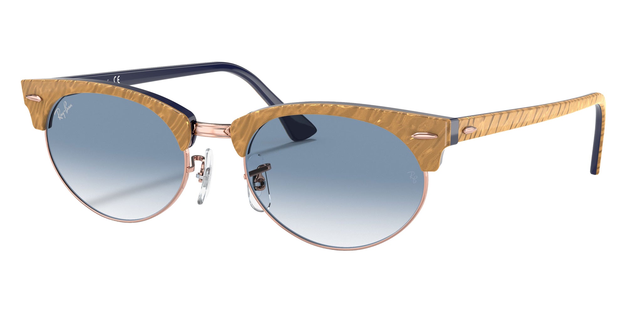 Ray-Ban RB3946 Clubmaster Oval 13063F 52 - Beige / Light Blue Gradient #id:rb394613063f_s:100105