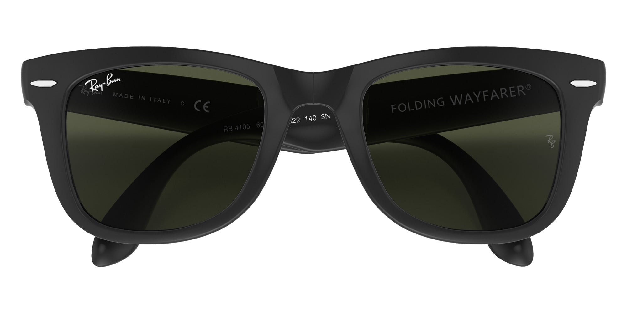 Ray-Ban RB4105 Wayfarer Folding Classic 601S 54 - Black / G-15 Green #id:rb4105601s_s:106125