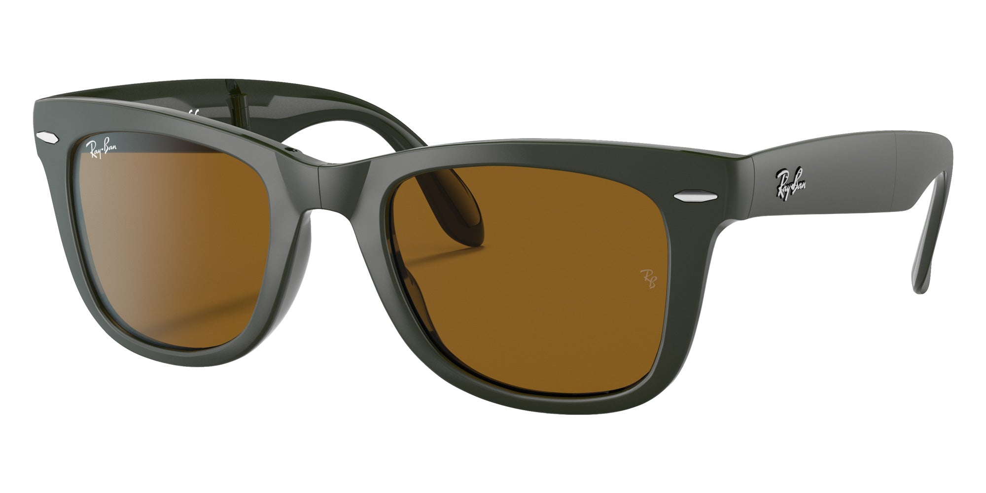Ray-Ban RB4105 Wayfarer Folding Classic 657533 50 - Military Green / B-15 Brown #id:rb4105657533_s:100105