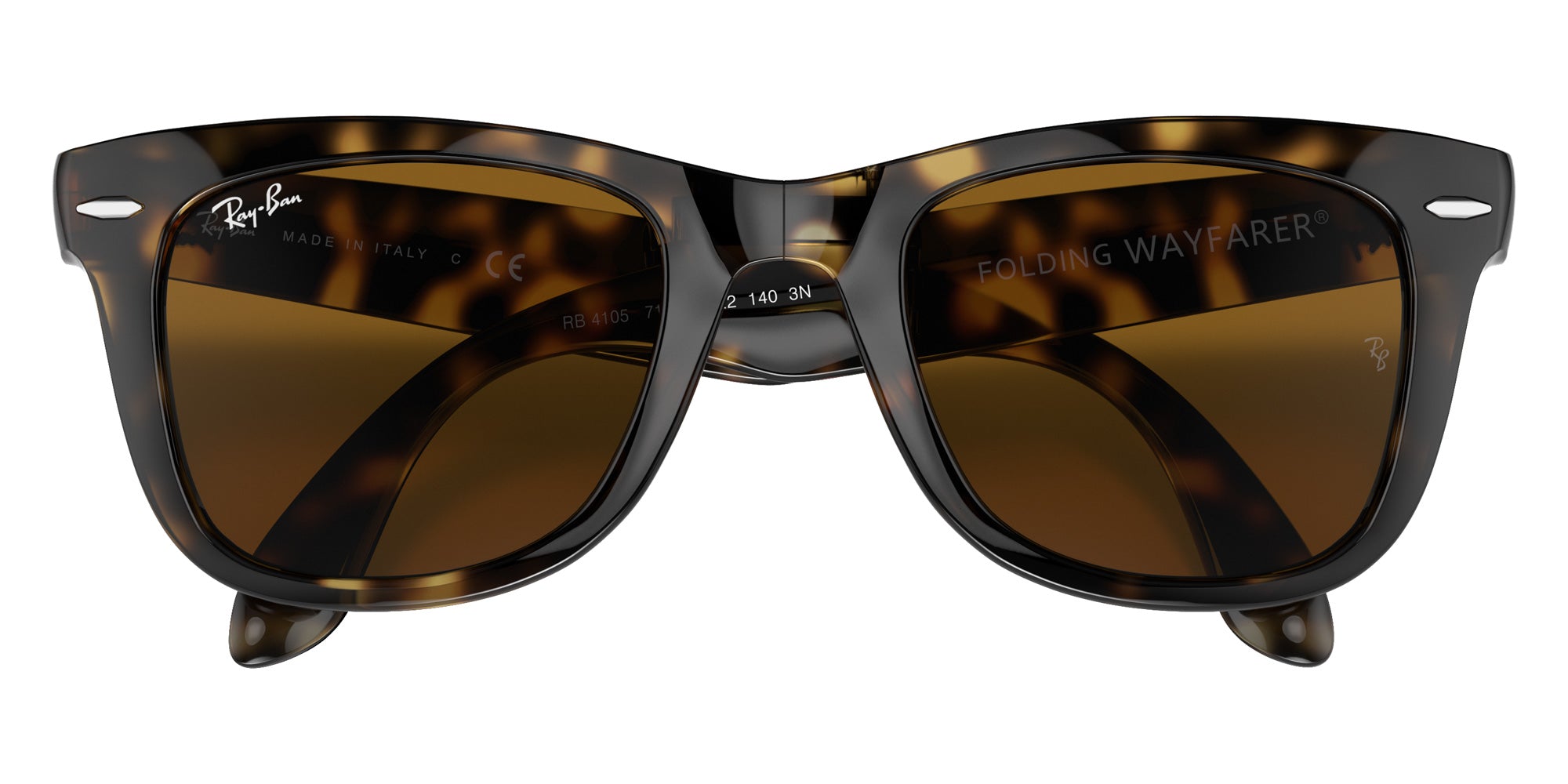 Ray-Ban RB4105 Wayfarer Folding Classic 710 50 - Light Havana / B-15 Brown #id:rb4105710_s:108125