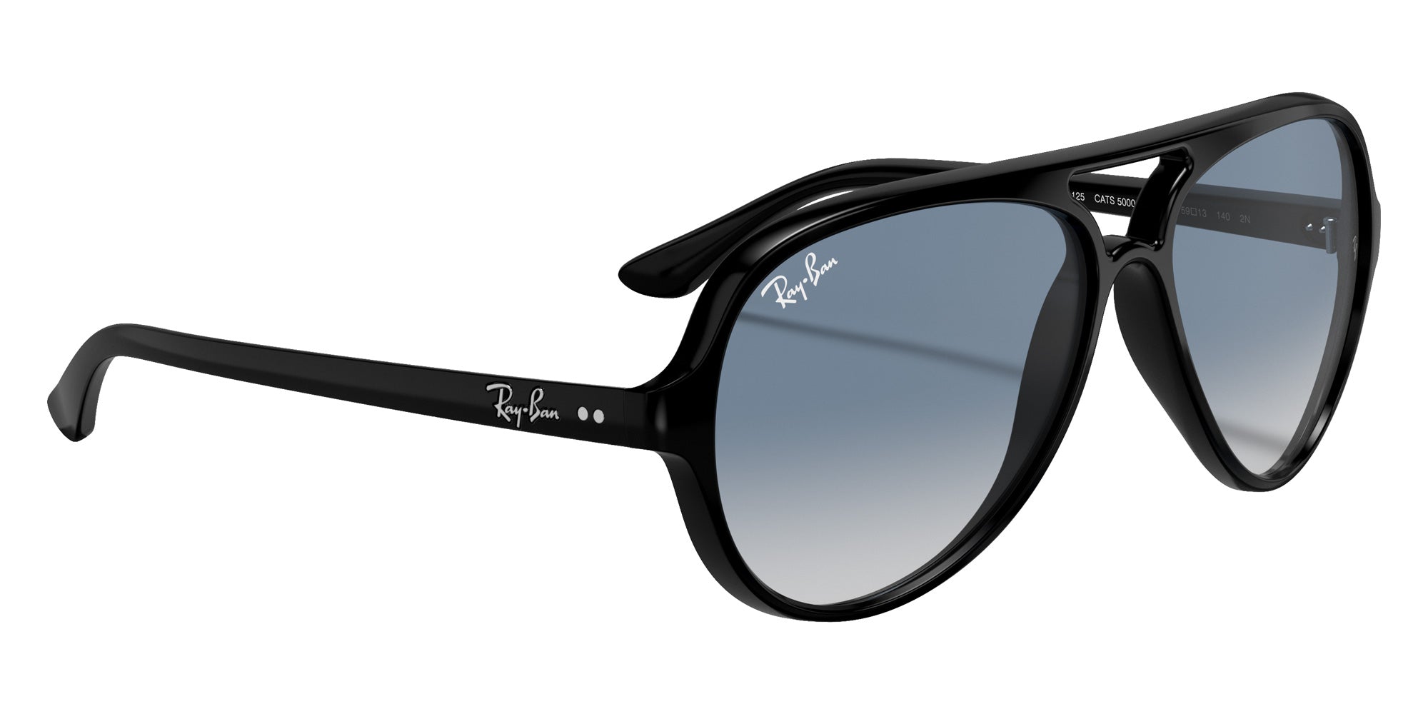Ray-Ban RB4125 Cats 5000 Classic 601/3F 59 - Black / Light Blue Gradient #id:rb41256013f_s:100120