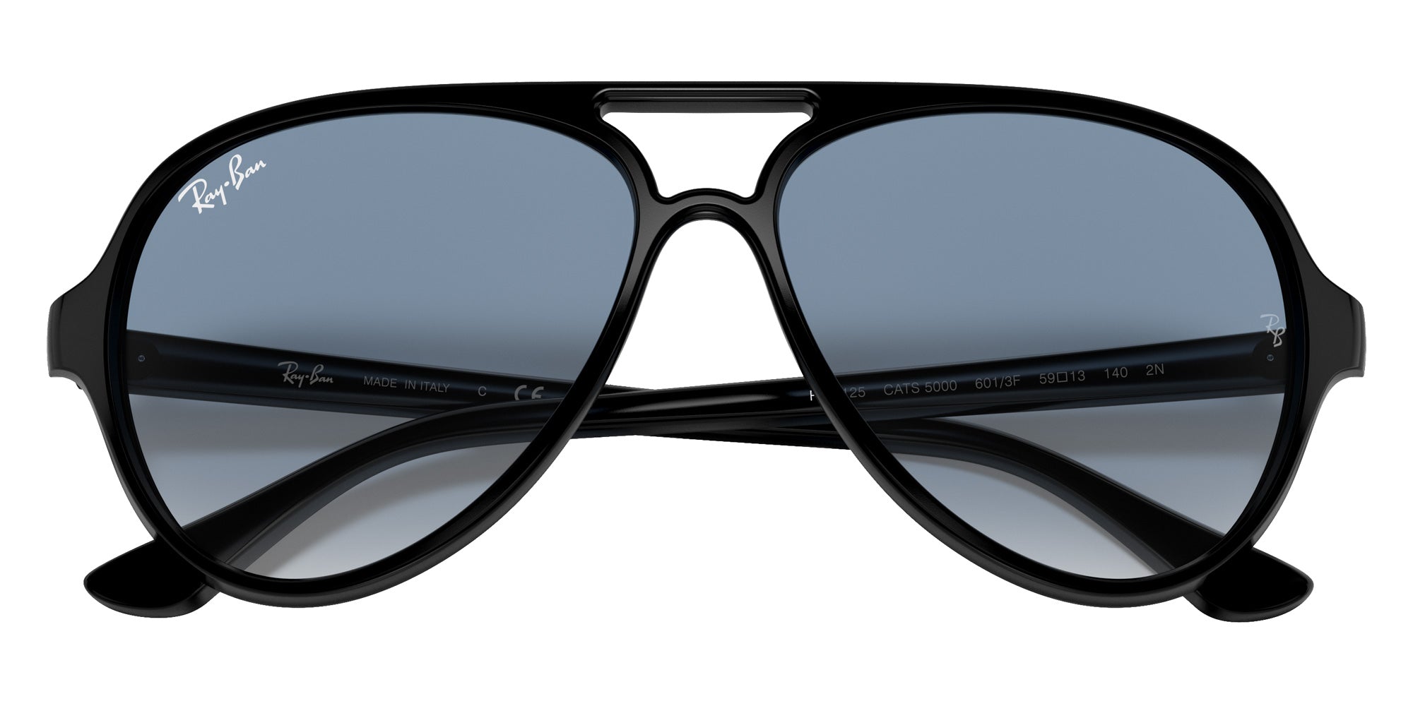 Ray-Ban RB4125 Cats 5000 Classic 601/3F 59 - Black / Light Blue Gradient #id:rb41256013f_s:100125