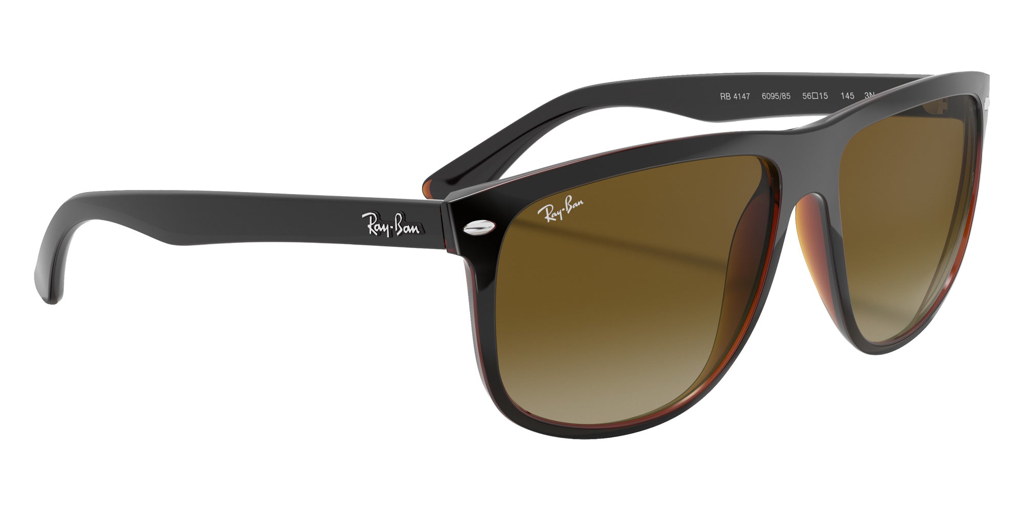 Ray-Ban RB4147 Boyfriend 609585 60 - Black on Brown / Brown Gradient #id:rb4147609585_s:104120