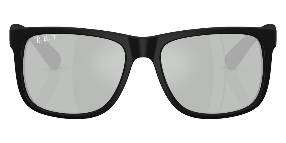 Ray-Ban RB4165 Justin Classic 622/Y4 55 - Rubber Black / Green Mirrored Silver Polarized #id:rb4165622y4_s:100100