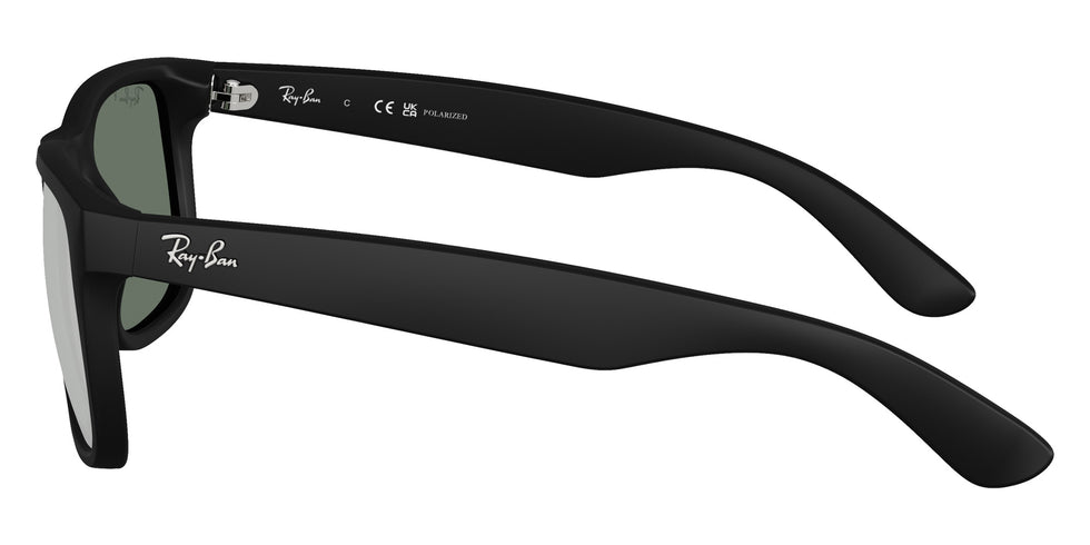 Ray-Ban RB4165 Justin Classic 622/Y4 55 - Rubber Black / Green Mirrored Silver Polarized #id:rb4165622y4_s:100110