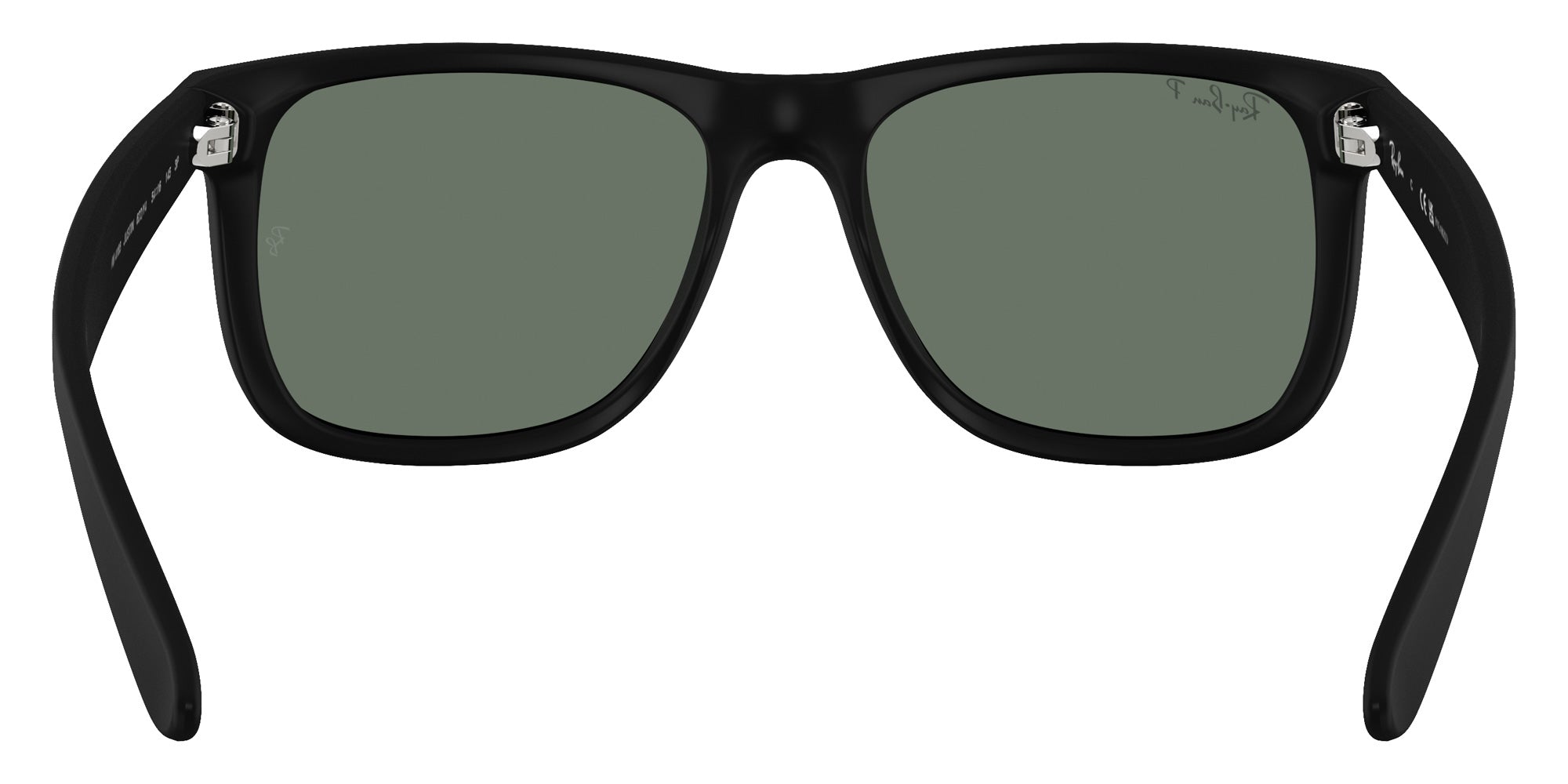 Ray-Ban RB4165 Justin Classic 622/Y4 55 - Rubber Black / Green Mirrored Silver Polarized #id:rb4165622y4_s:100115