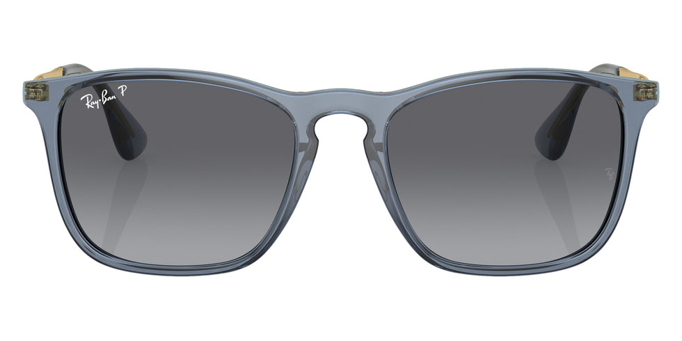 Ray-Ban RB4187F Chris 6592T3 54 - Transparent Blue / Gray Polarized #id:rb4187f6592t3_s:100100
