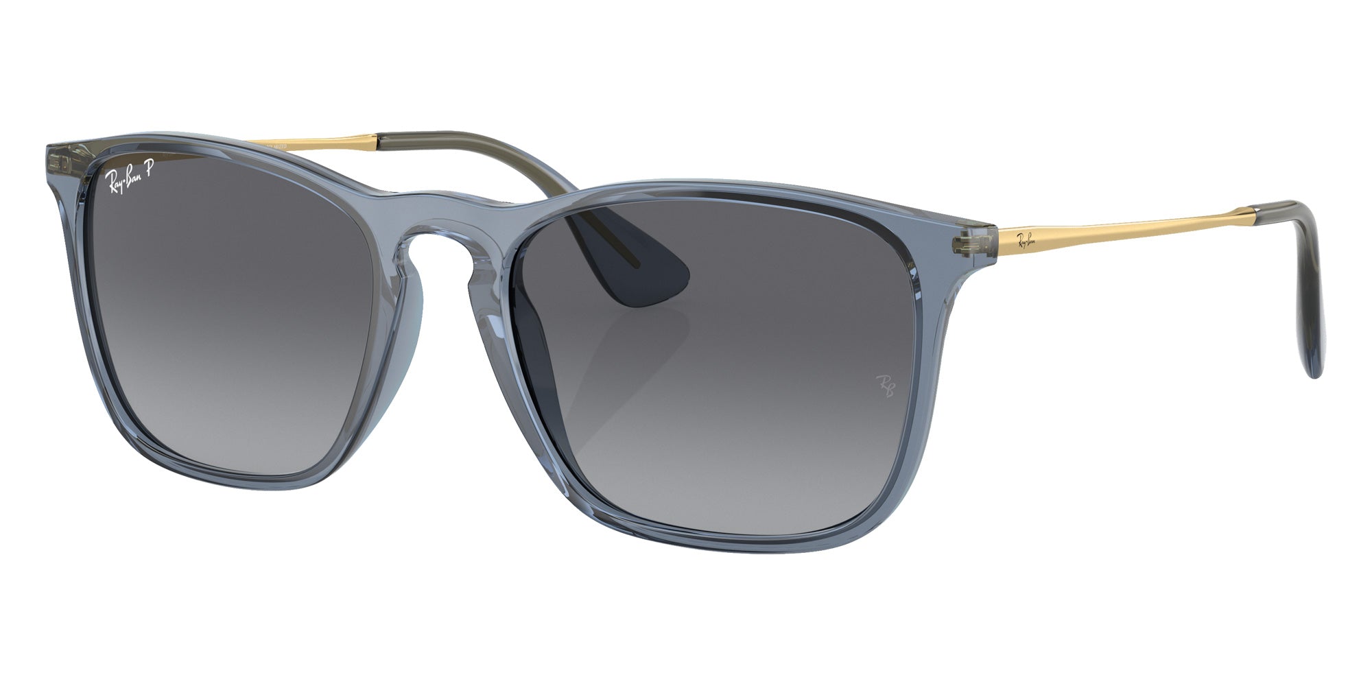 Ray-Ban RB4187F Chris 6592T3 54 - Transparent Blue / Gray Polarized #id:rb4187f6592t3_s:100105