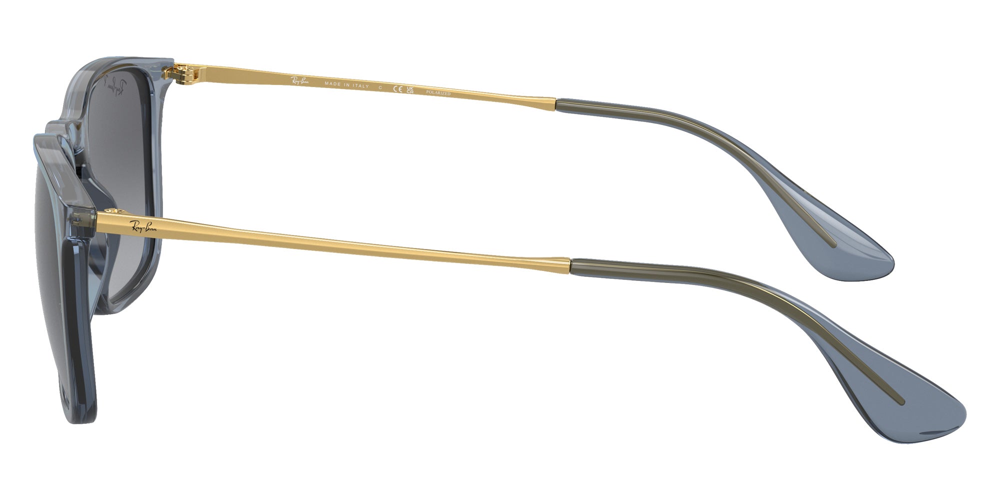Ray-Ban RB4187F Chris 6592T3 54 - Transparent Blue / Gray Polarized #id:rb4187f6592t3_s:100110
