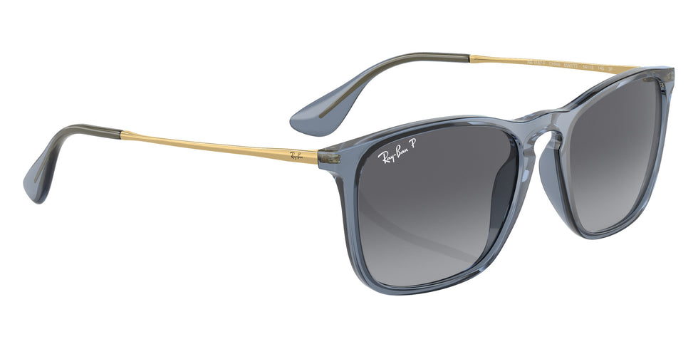 Ray-Ban RB4187F Chris 6592T3 54 - Transparent Blue / Gray Polarized #id:rb4187f6592t3_s:100125