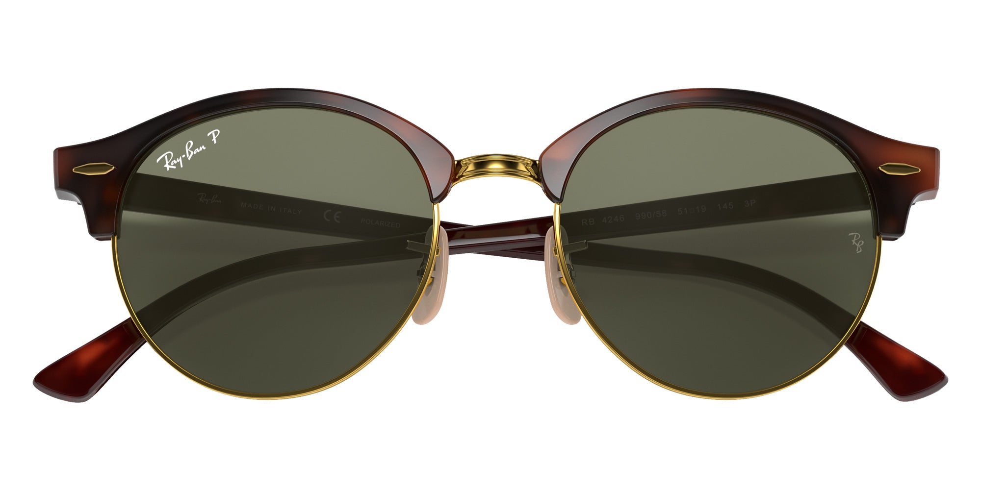 Ray-Ban RB4246 Clubround Classic 990/58 51 - Red Havana / G-15 Green Polarized #id:rb424699058_s:102125