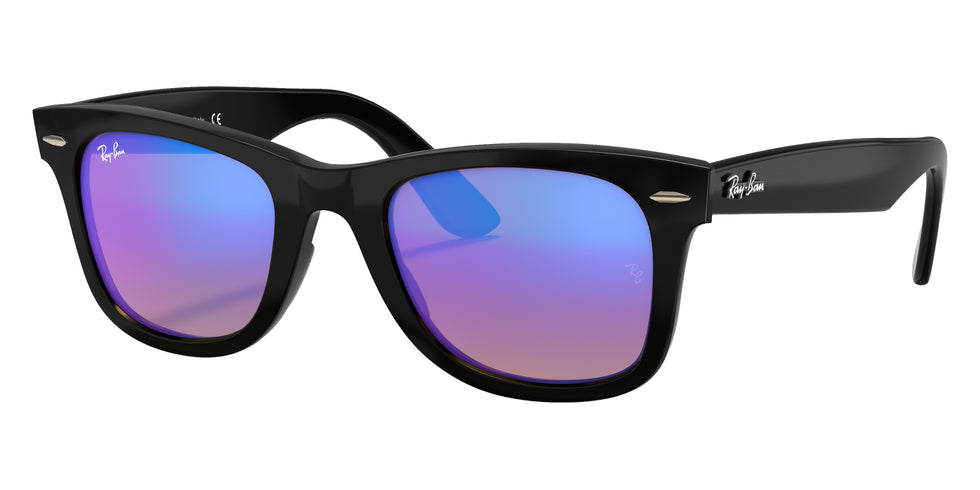 Ray-Ban RB4340 Wayfarer Ease 601/4O 50 - Black / Blue Gradient Flash Mirrored #id:rb43406014o_s:100105